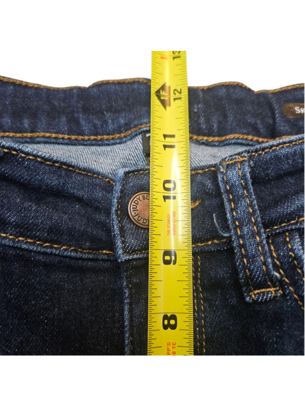 Judy Blue 7/28 Dark Wash High Rise Skinny Jeans JB82253DK - Picture 4 of 9